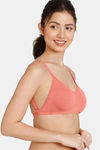 Zivame Beautiful Basics Double Layered Non Wired Full Coverage Backless Bra - Desert Flower — thumbnail 5